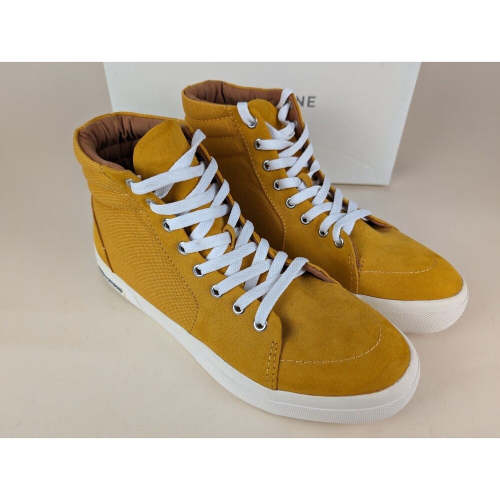 Sun + Stone Jett High Top Sneakers Mens 9.5 M Yellow Canvas Casual Shoes NWB - Picture 4 of 10